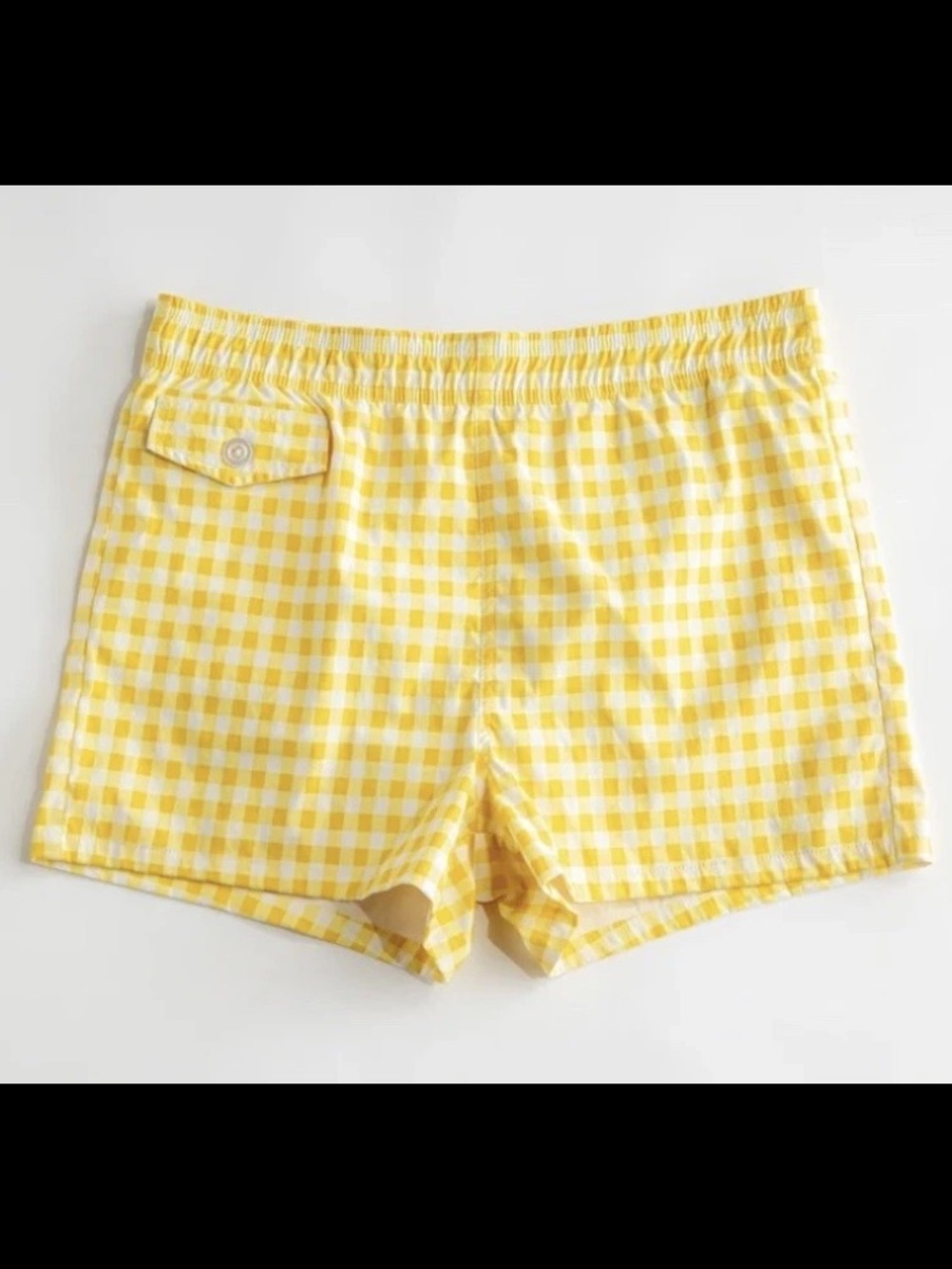 NWT! Hammies Yellow Gingham Cabana Trunk Men Size 36 Retro